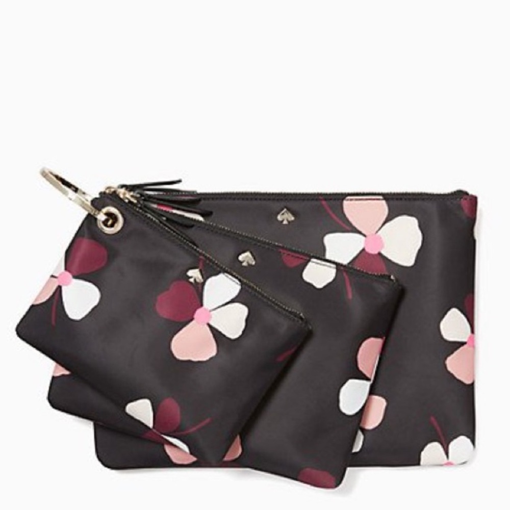 Kate Spade Dawn Dusk Buds Triple Pouch Set
